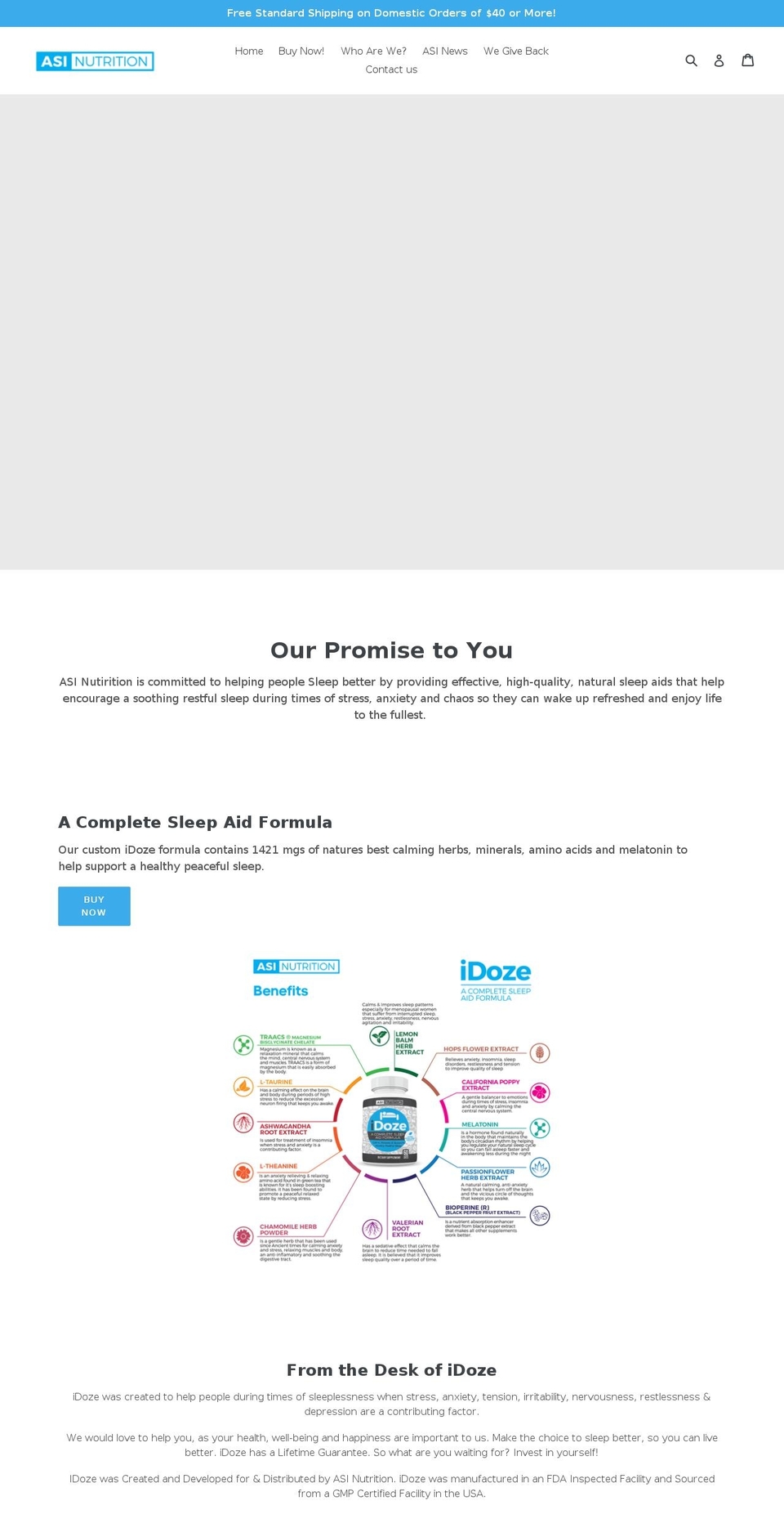 asinutritionusa.com — Shopify storefront screenshot