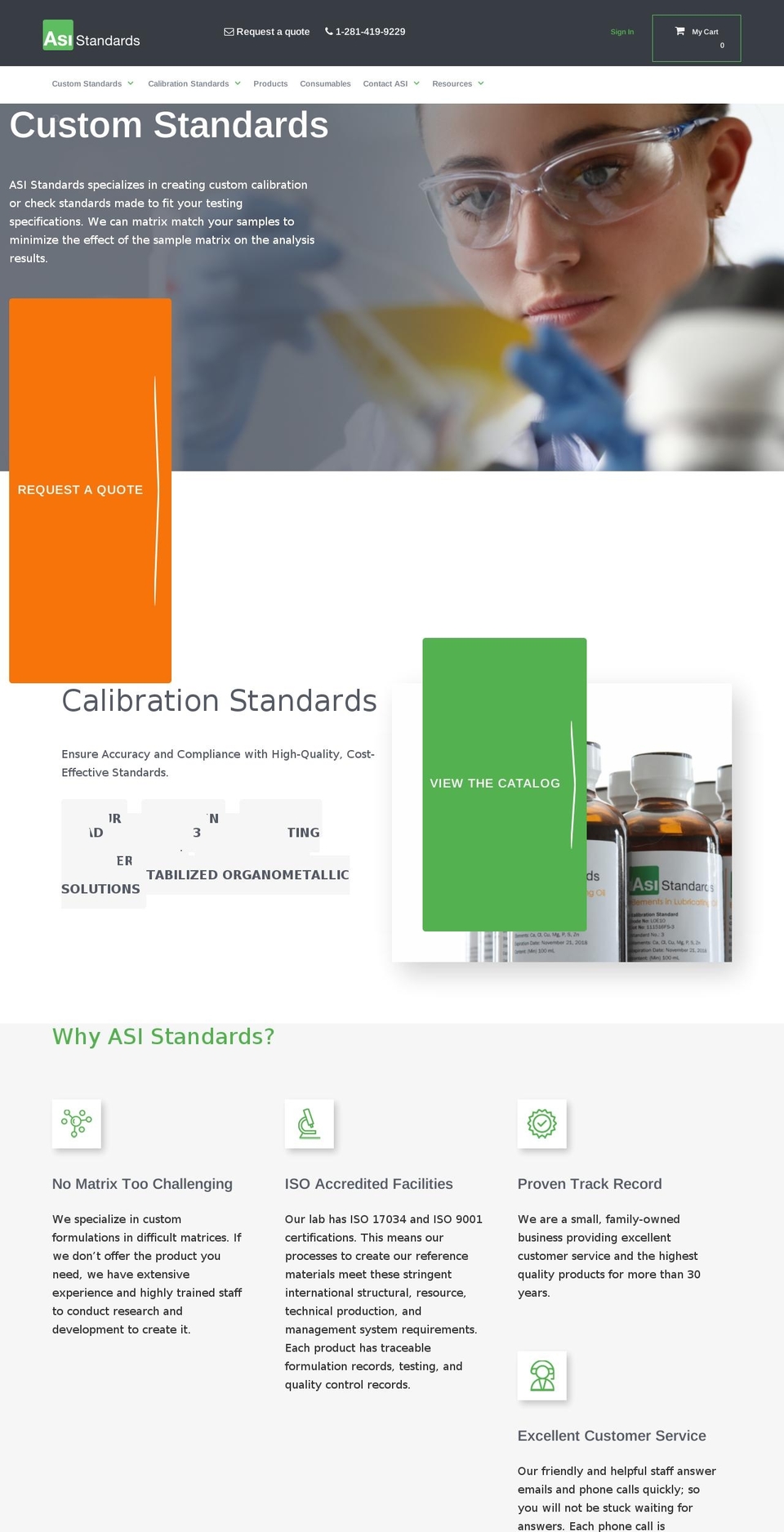 asistandards.com shopify website screenshot