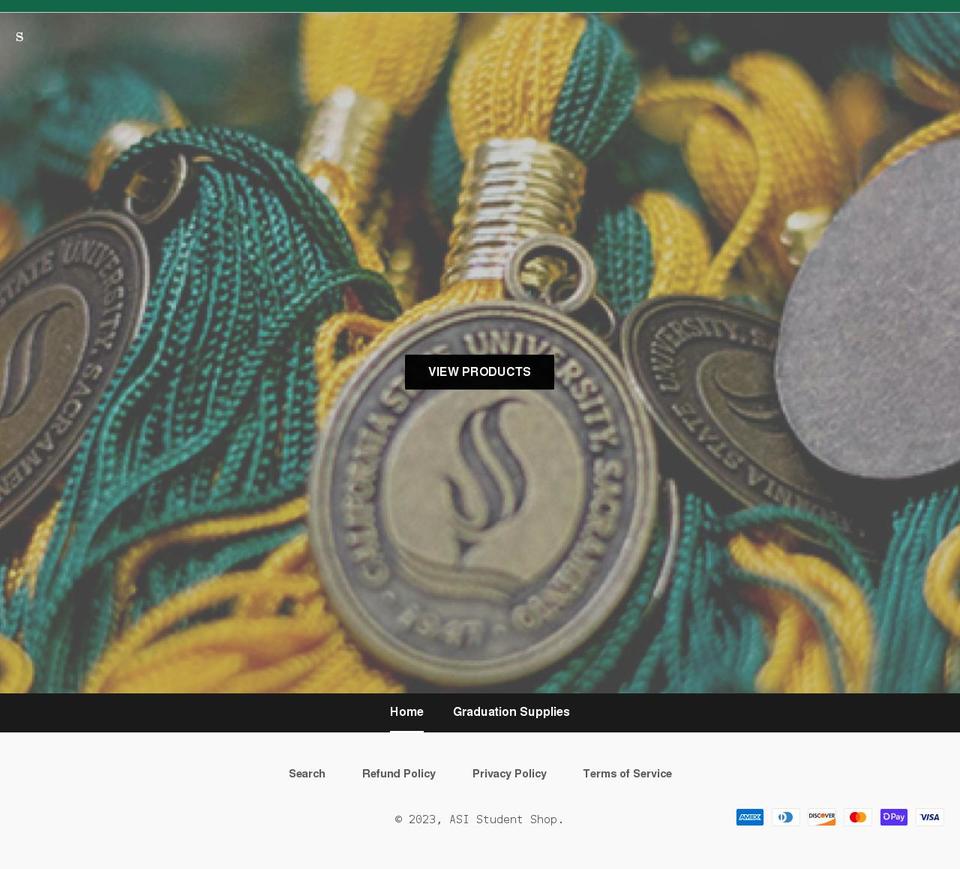 asistudentshop.com shopify website screenshot