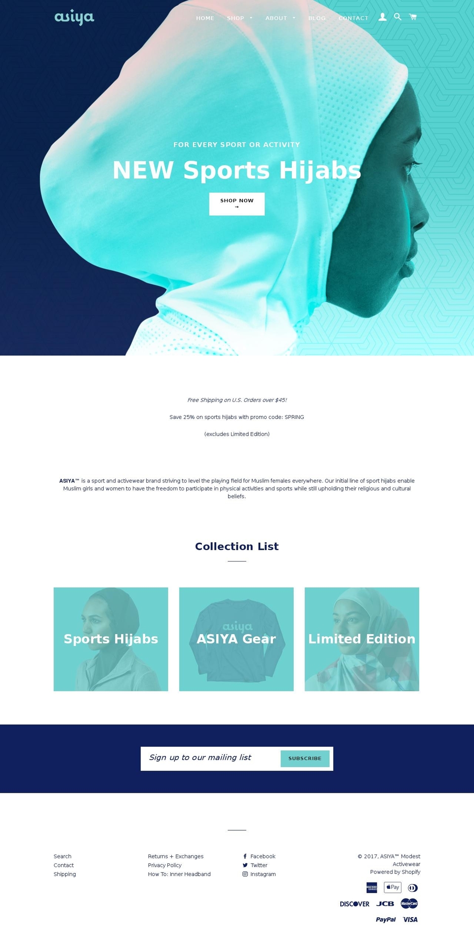 asiyasport.com shopify website screenshot