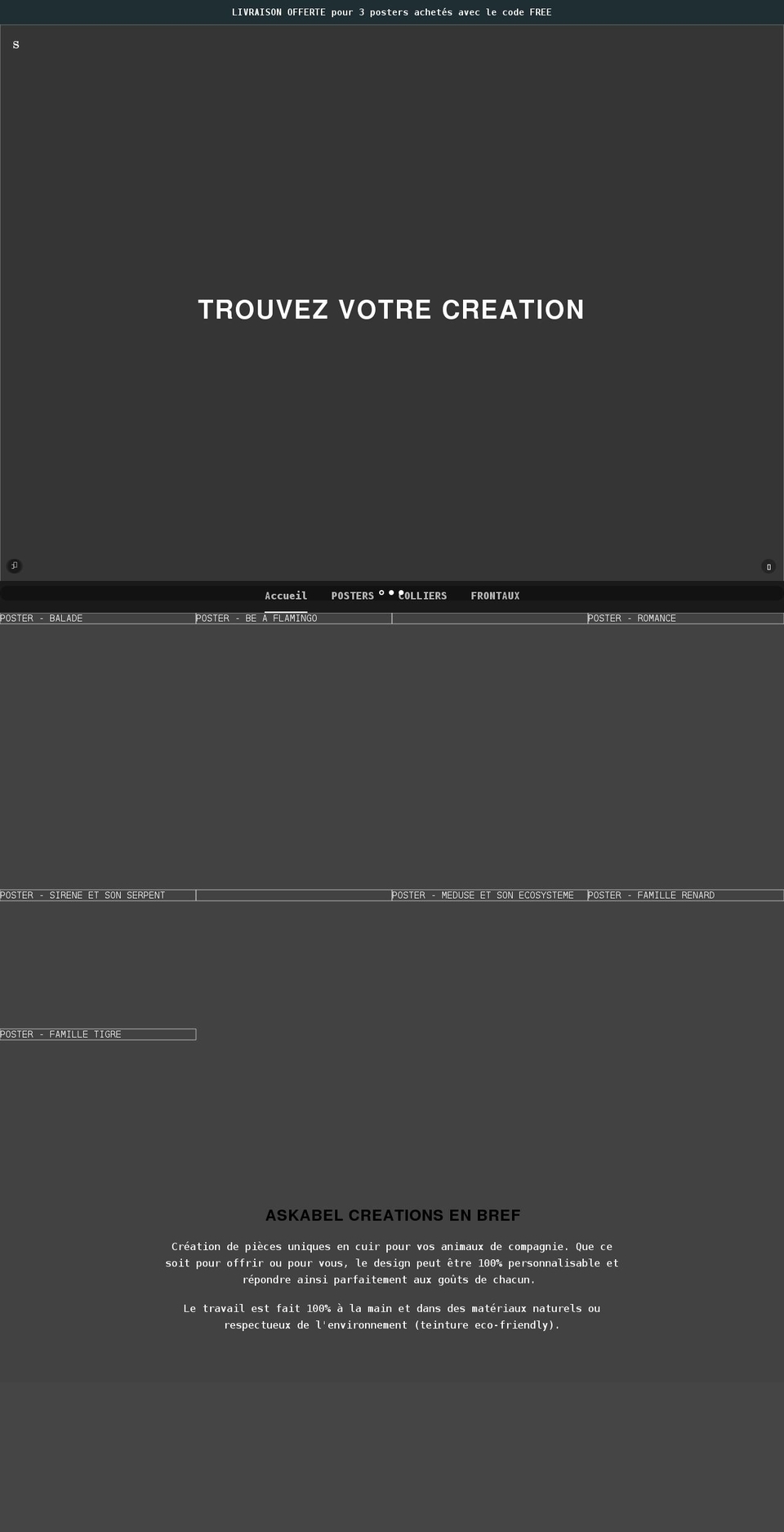 askabelcreations.com shopify website screenshot