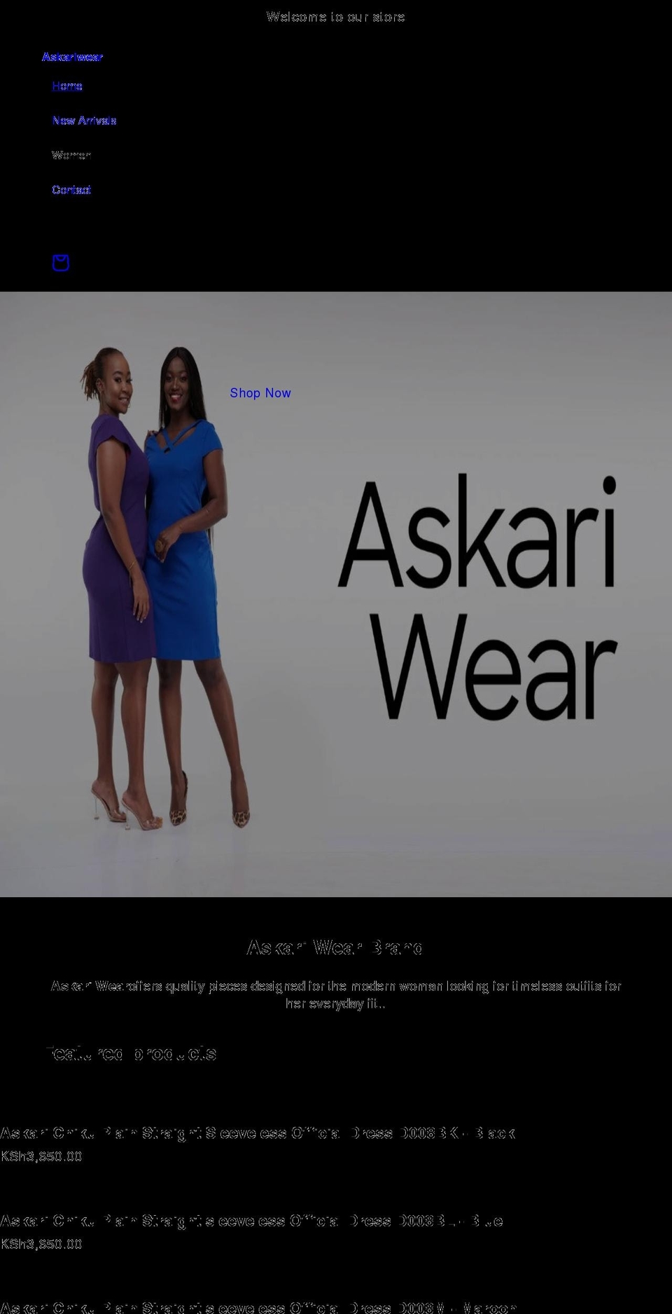 askariwear.com shopify website screenshot