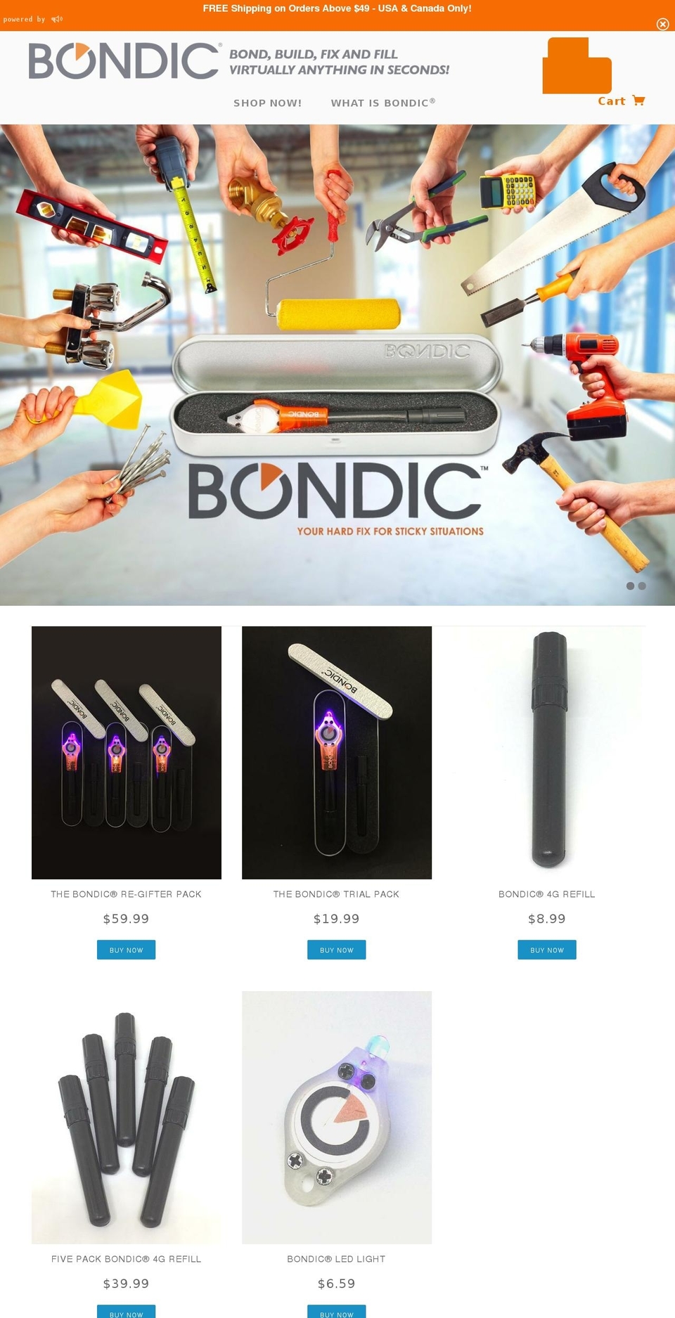 bondic Shopify theme site example askbondic.com