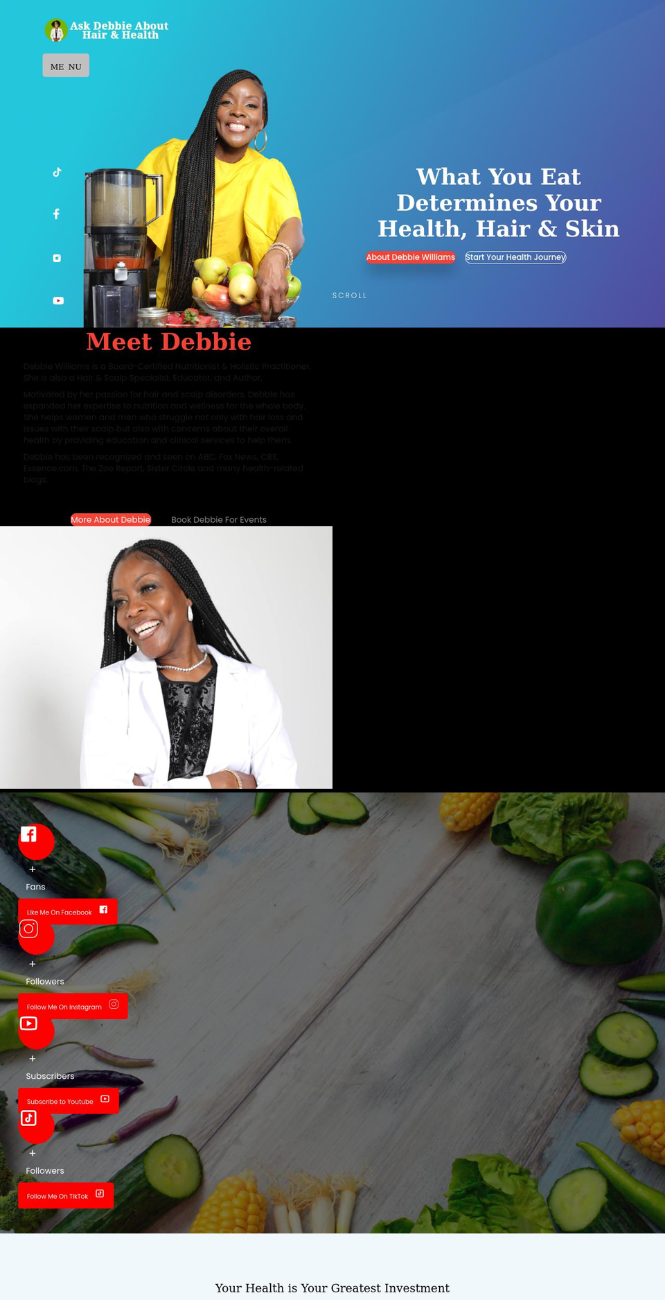 askdebbieabouthair.com shopify website screenshot