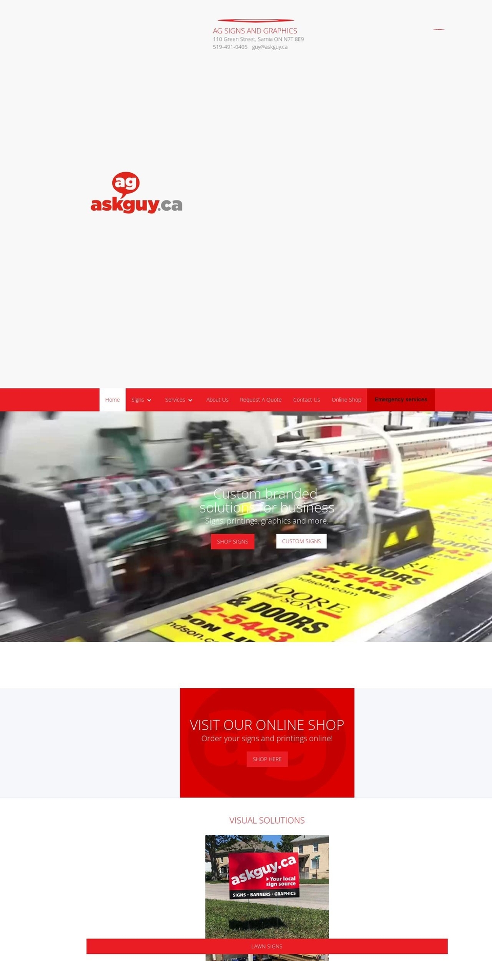 askguy.ca shopify website screenshot