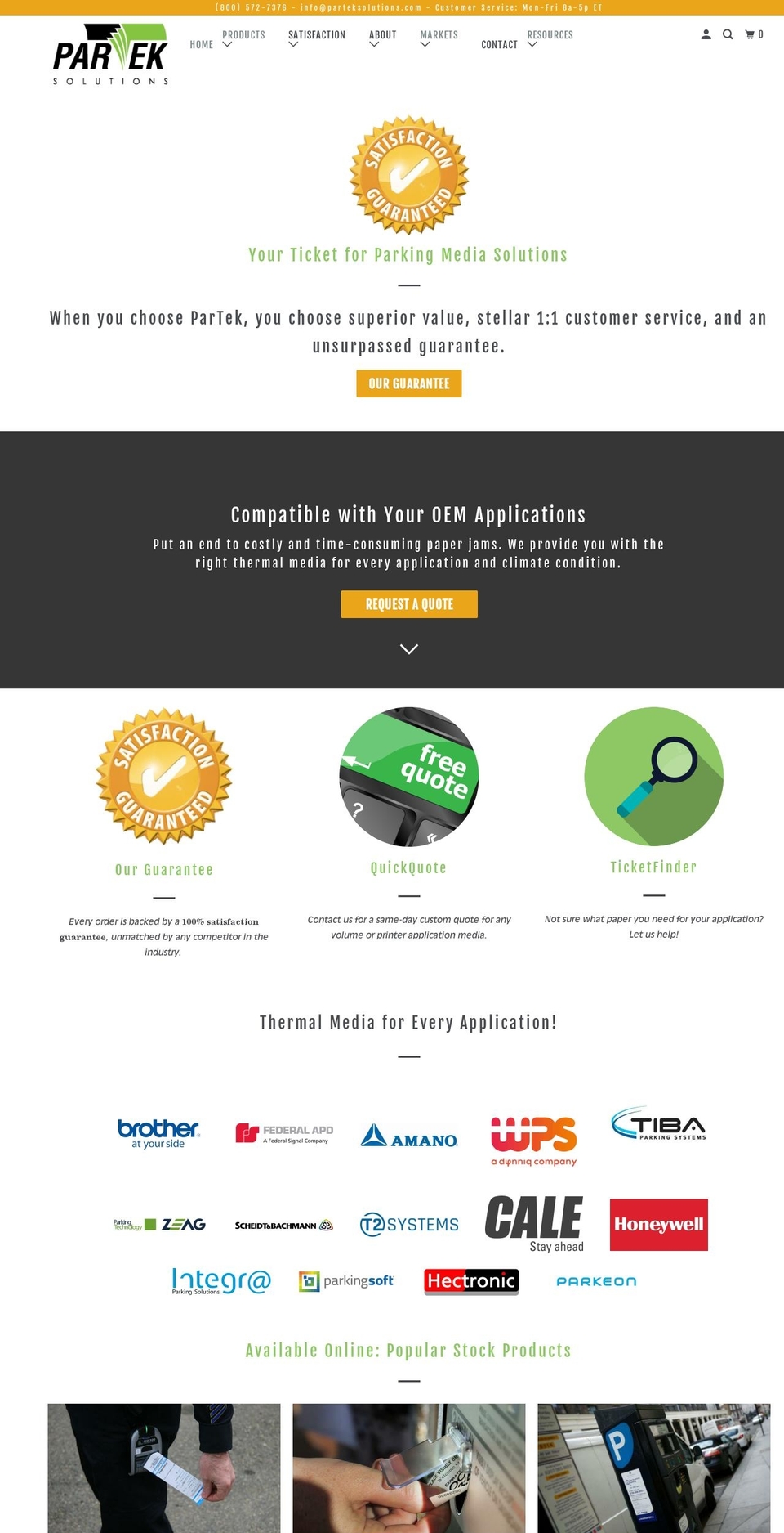 askparteksolutions.com shopify website screenshot