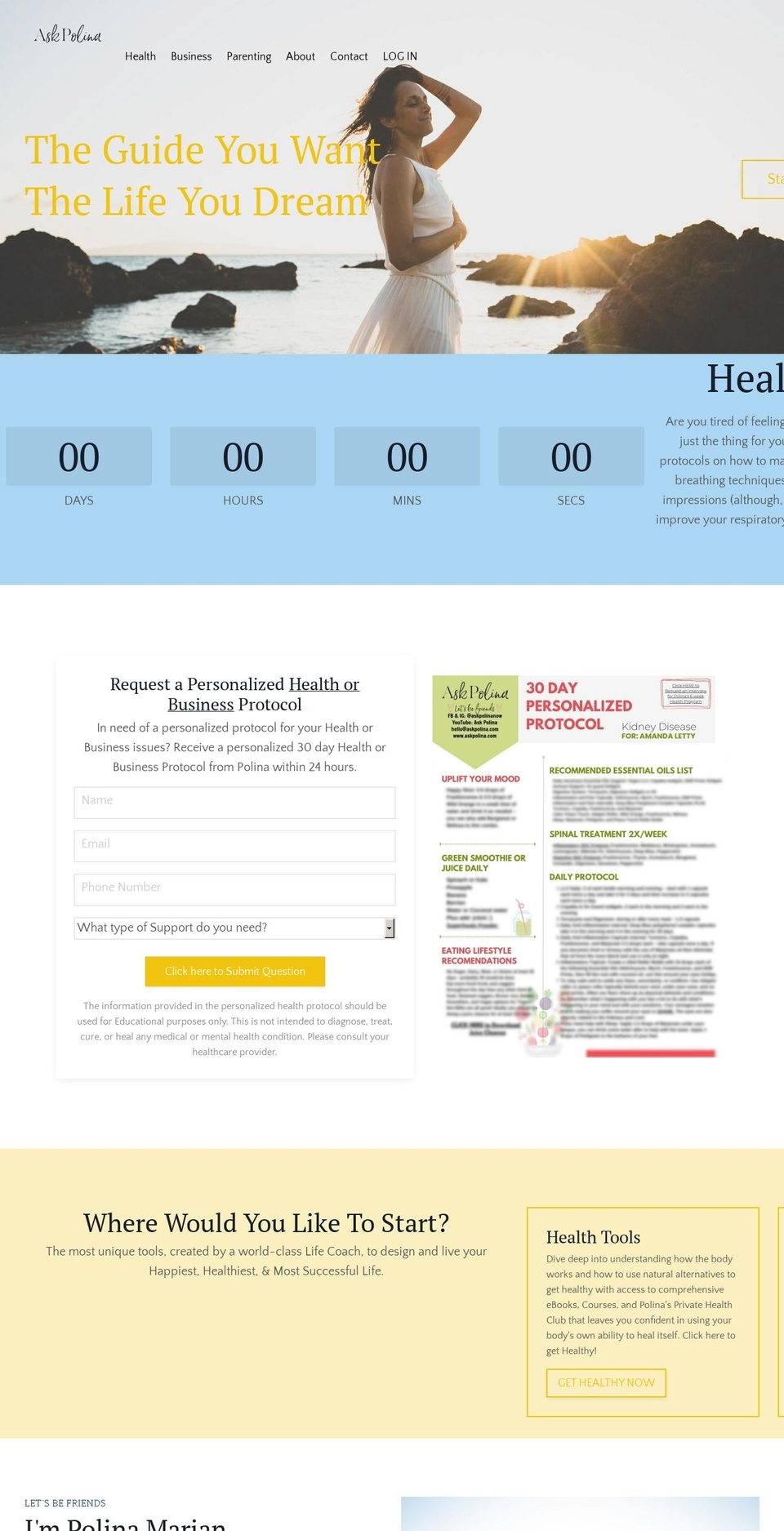 askpolina.com shopify website screenshot