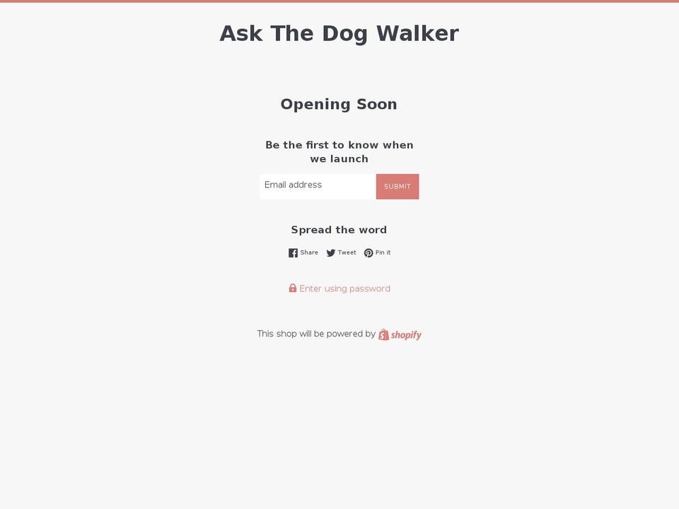 askthedogwalker.com shopify website screenshot
