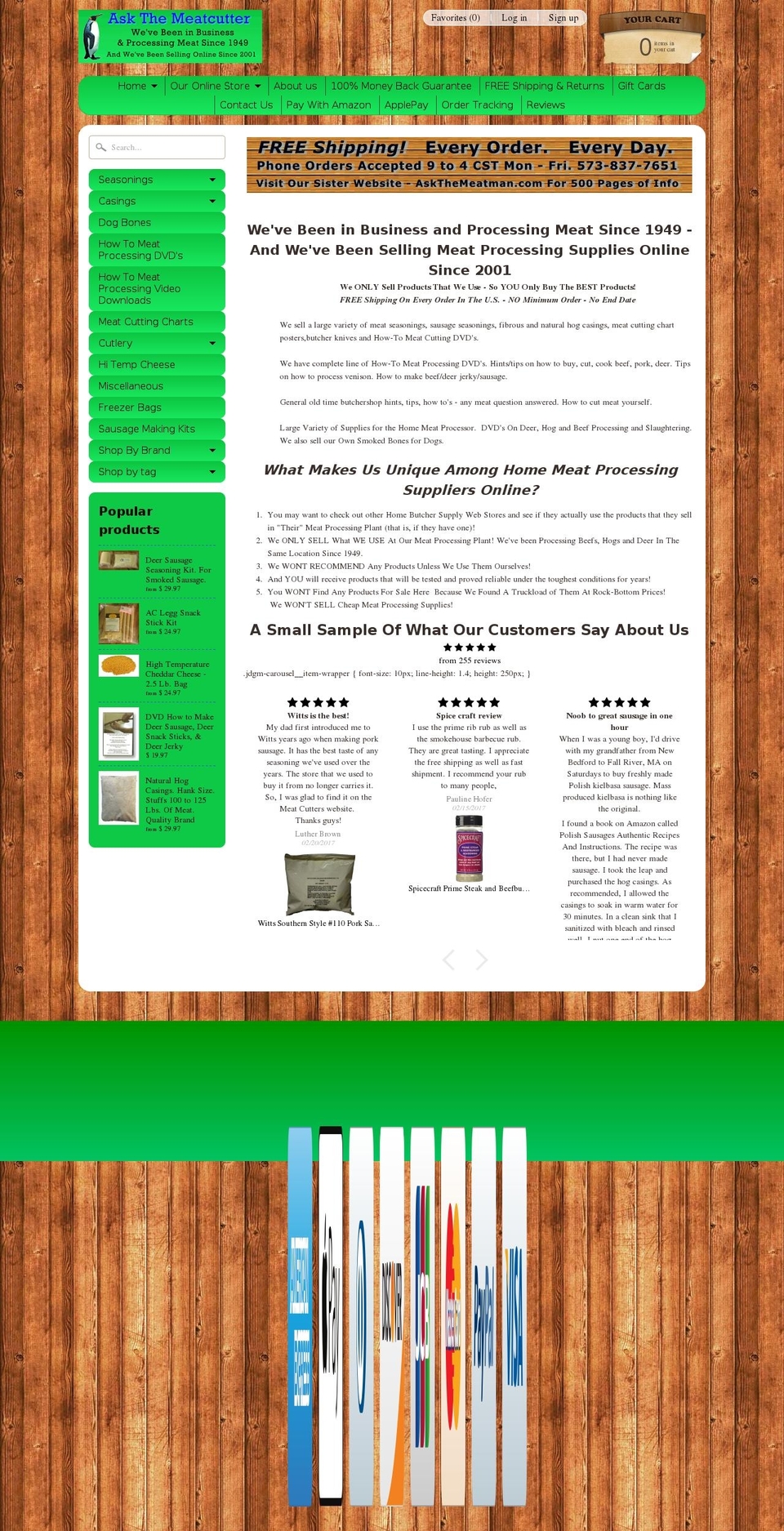 askthemeatcutter.com shopify website screenshot