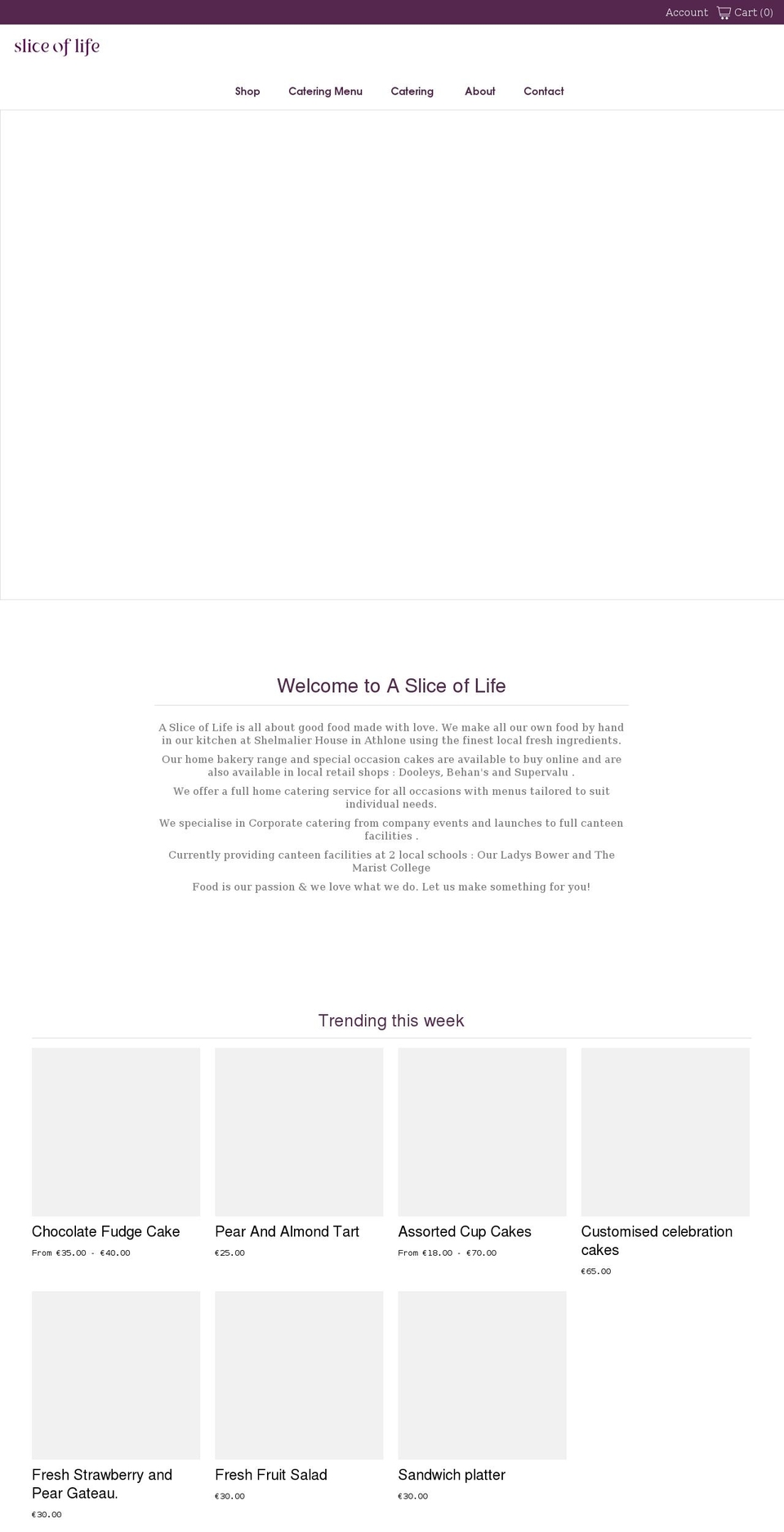 asliceoflife.ie shopify website screenshot