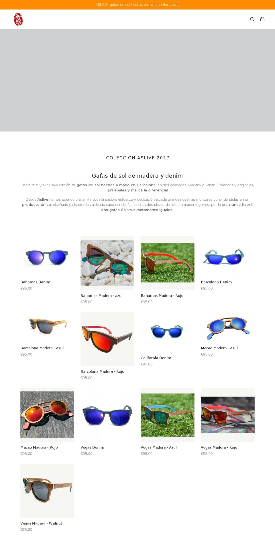 aslive.es shopify website screenshot