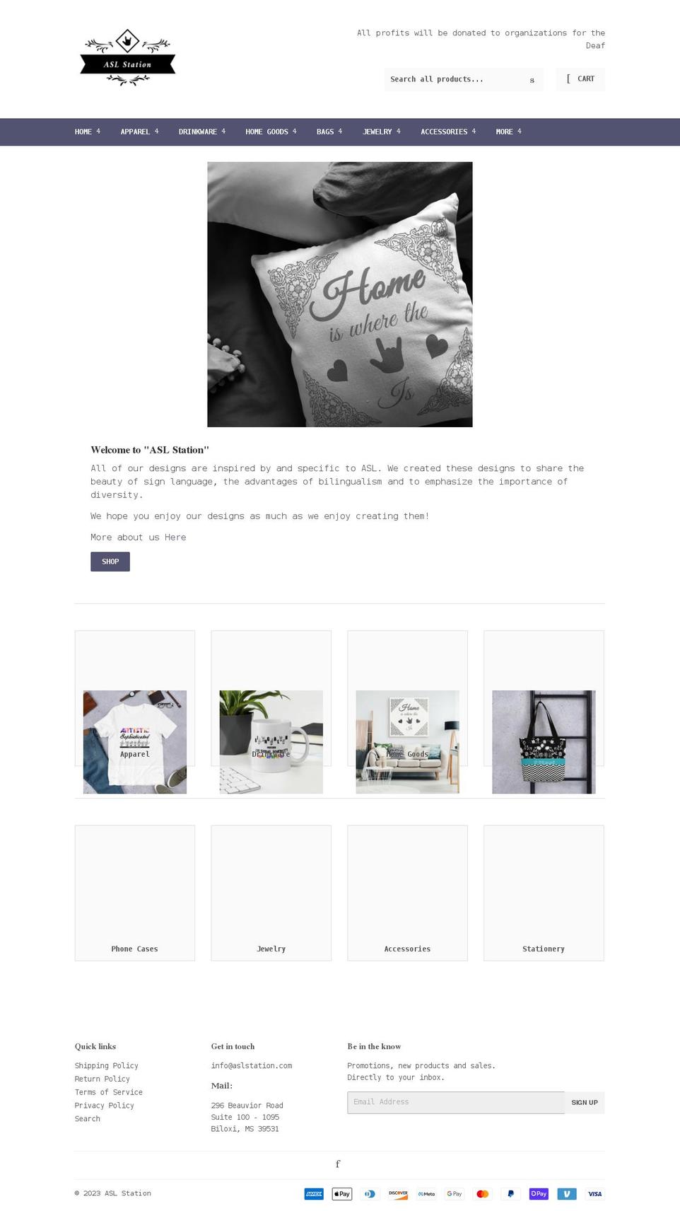 aslstation.com shopify website screenshot