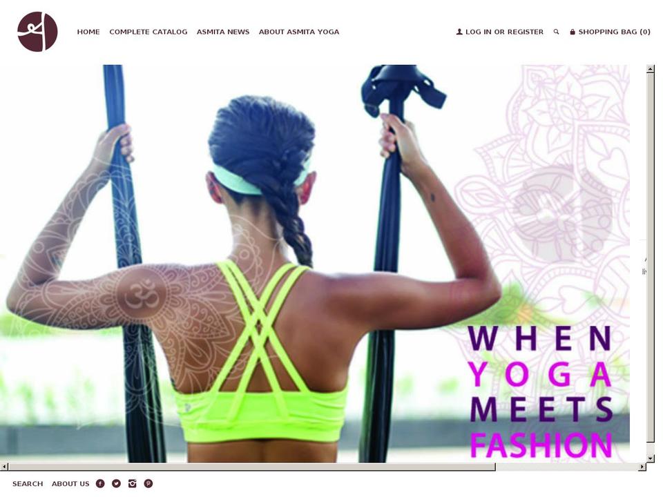 asmitayoga.com shopify website screenshot