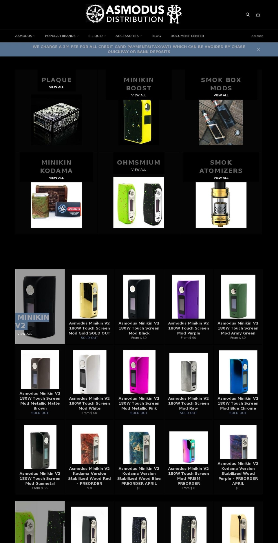 asmodususa.com shopify website screenshot