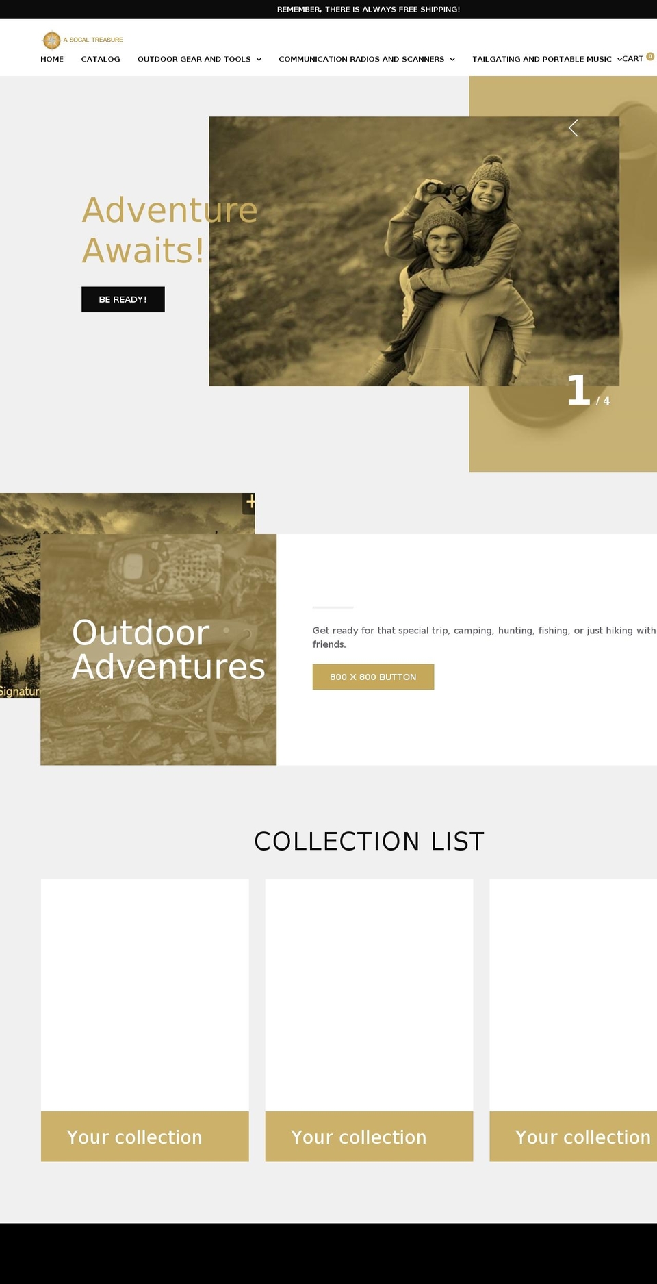 asocaltreasure.com shopify website screenshot