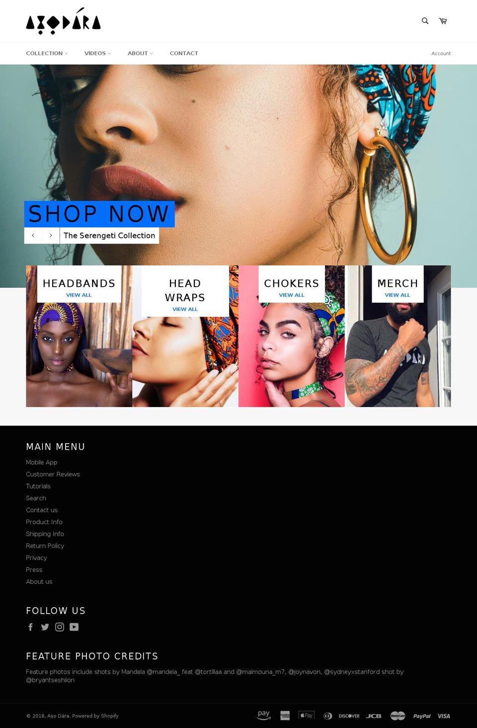 asodara.com shopify website screenshot