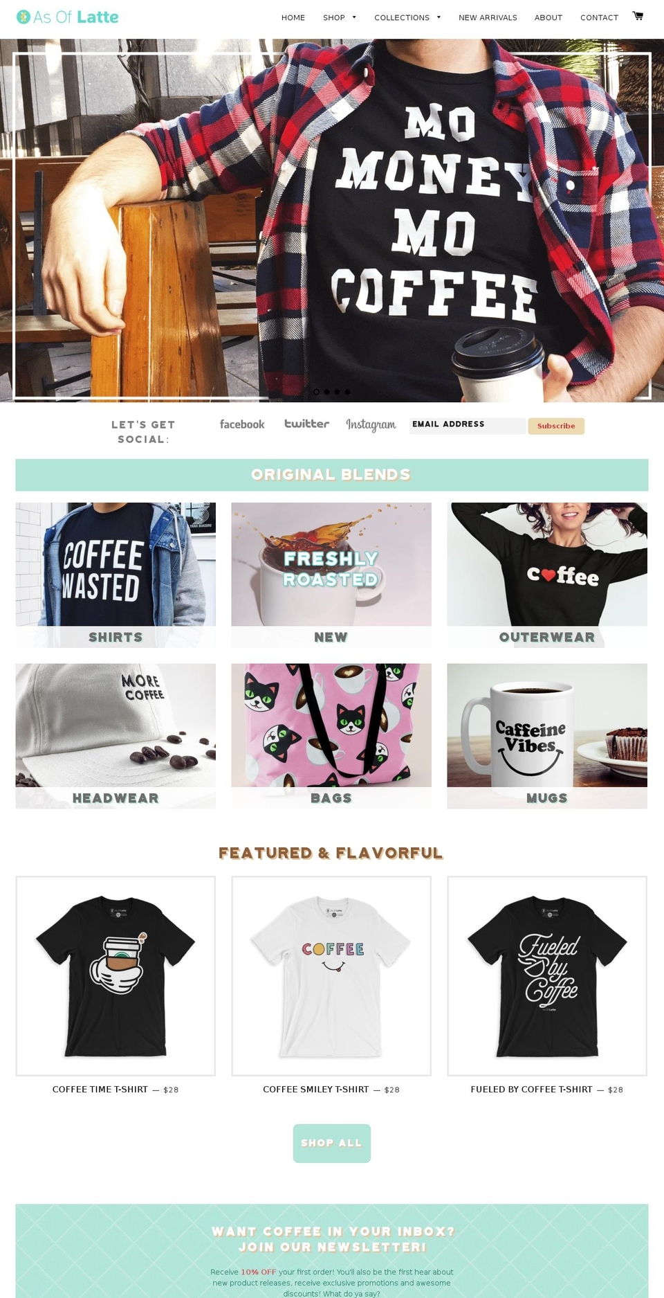 asoflatte.com shopify website screenshot