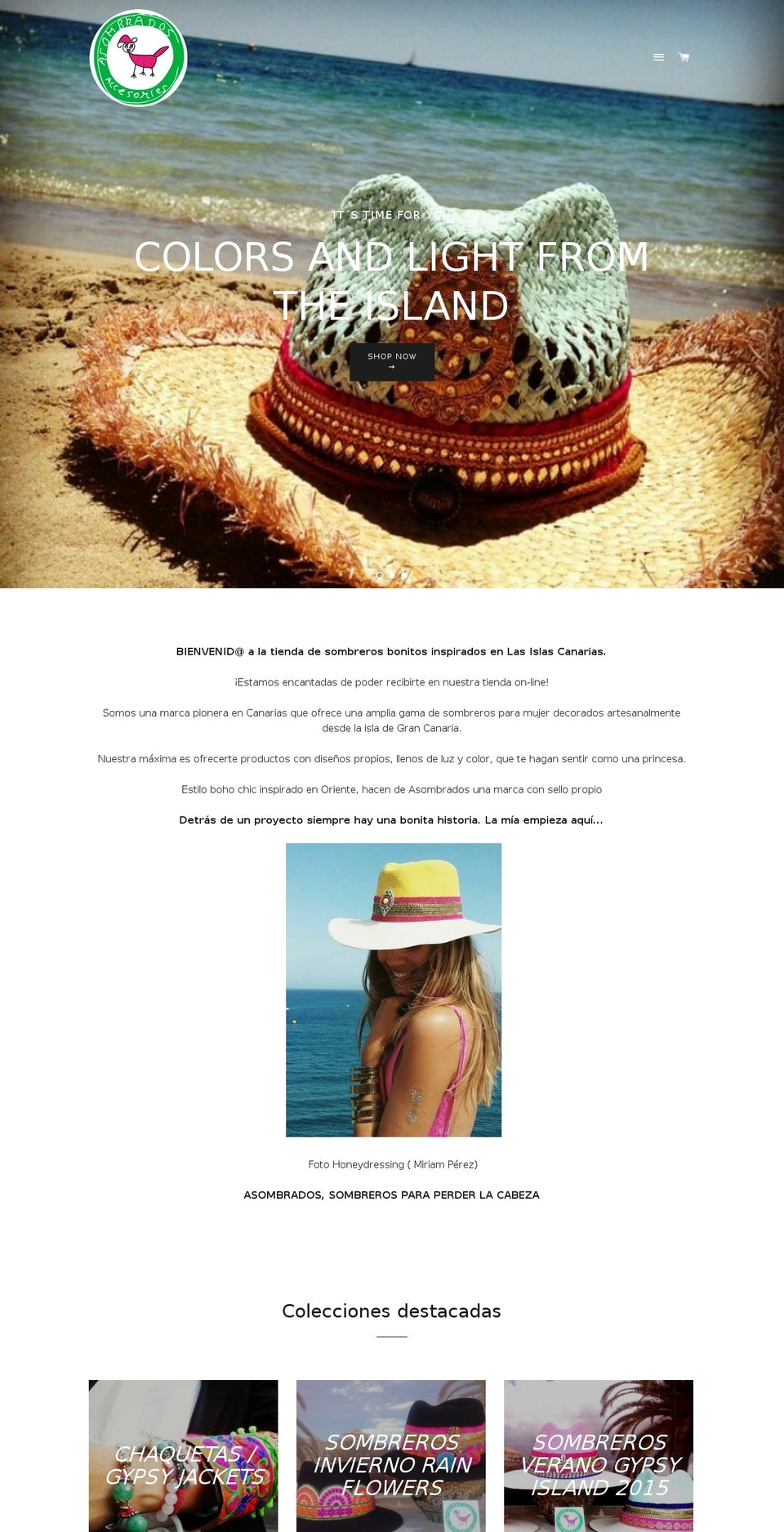 asombradoscoleccion.com shopify website screenshot