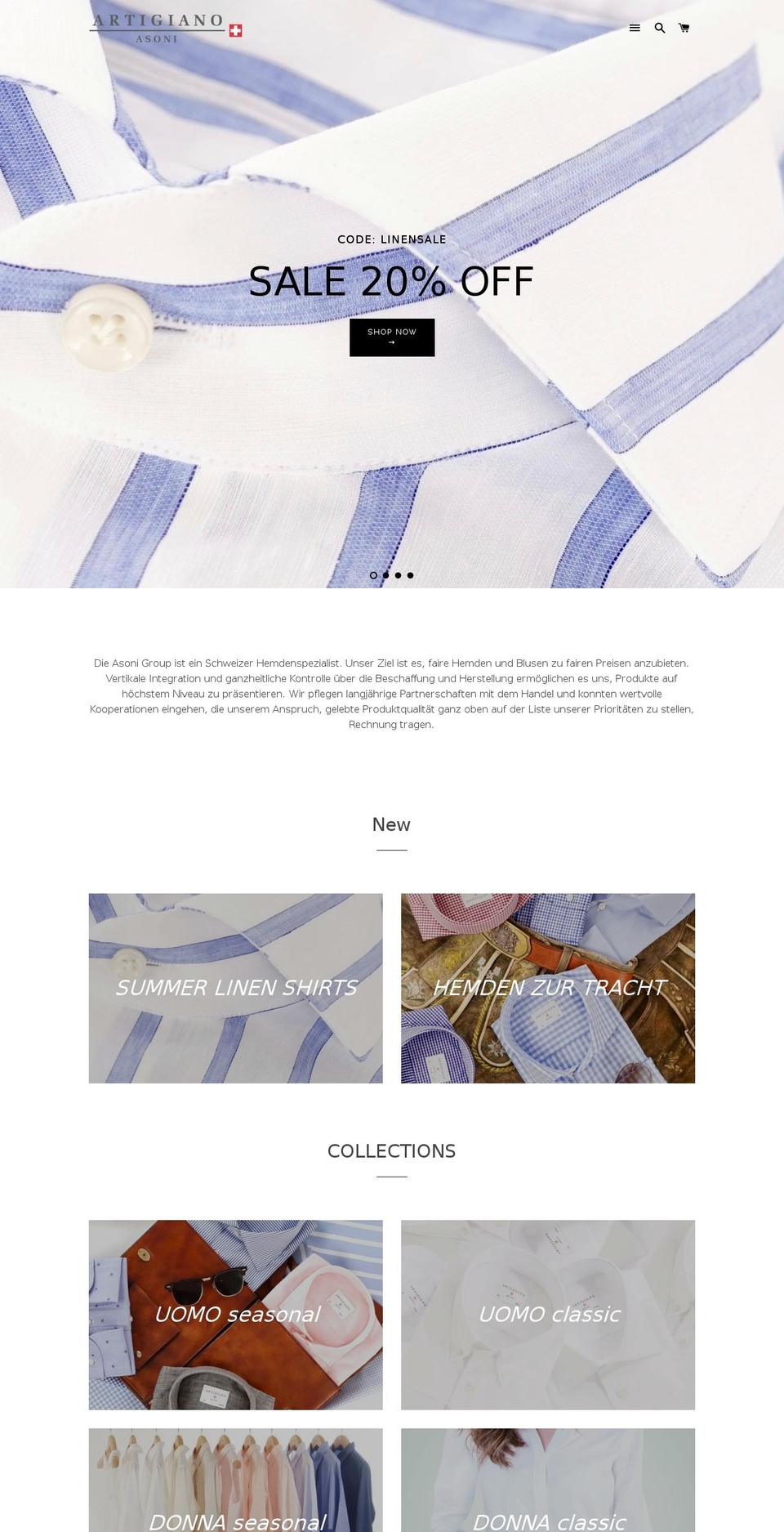 December Shopify theme site example asoni.ch