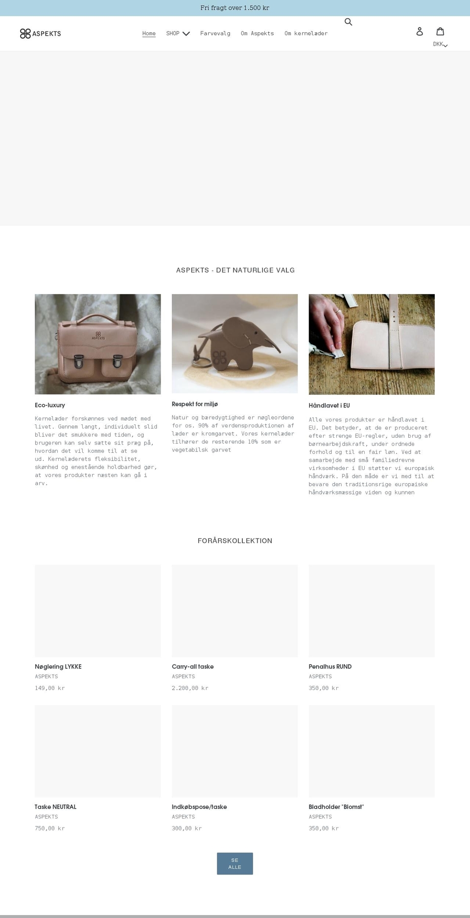 aspekts.dk shopify website screenshot