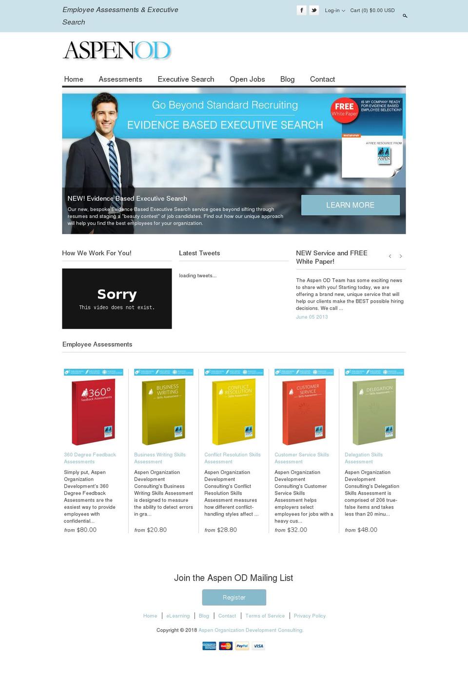 aspenod.net shopify website screenshot