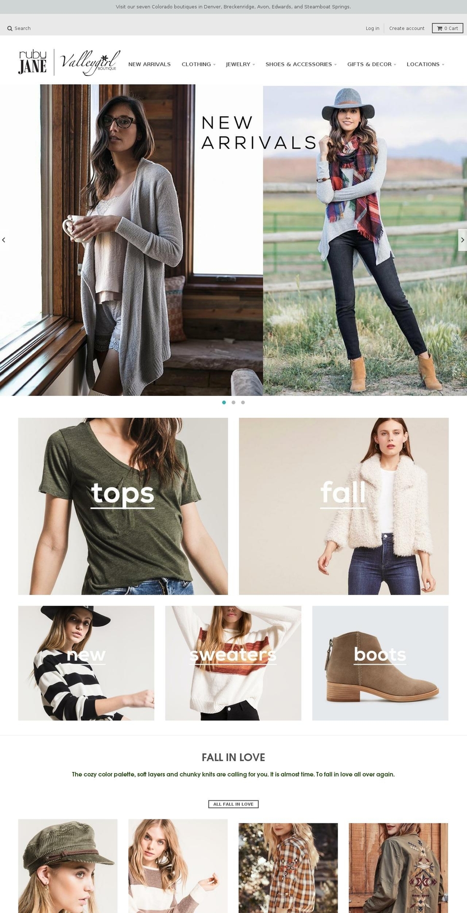 aspenvalleygirlboutique.com — Shopify storefront screenshot