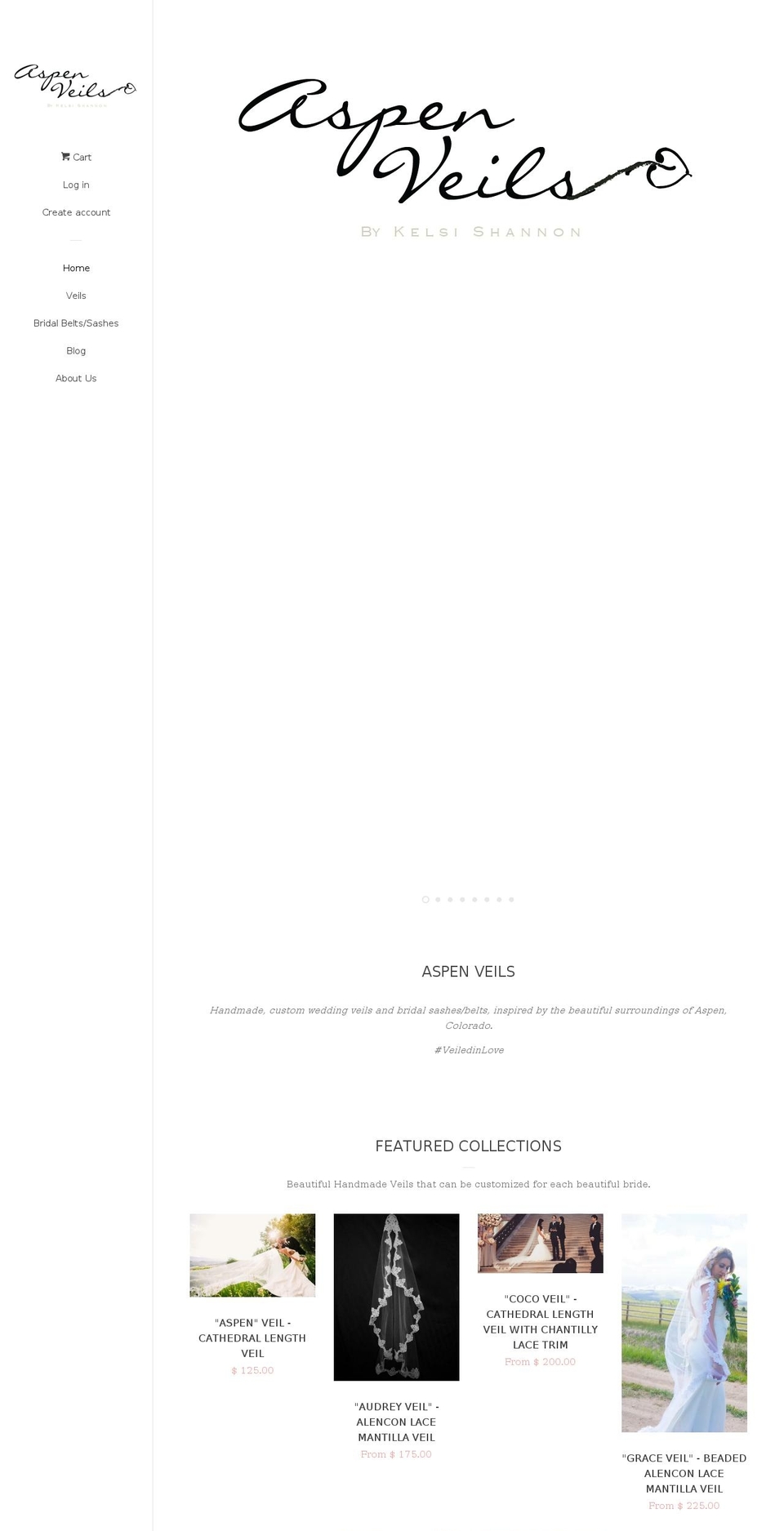 aspenveils.com — Shopify store on .com