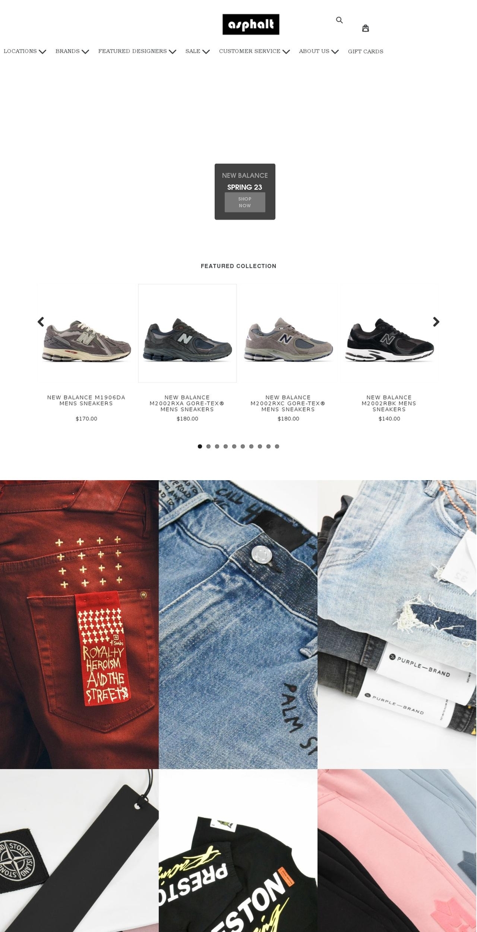 asphalt-nyc.com — Shopify storefront screenshot