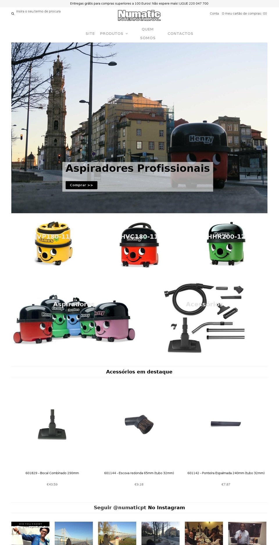 aspiradoresnumatic.com — Shopify storefront screenshot