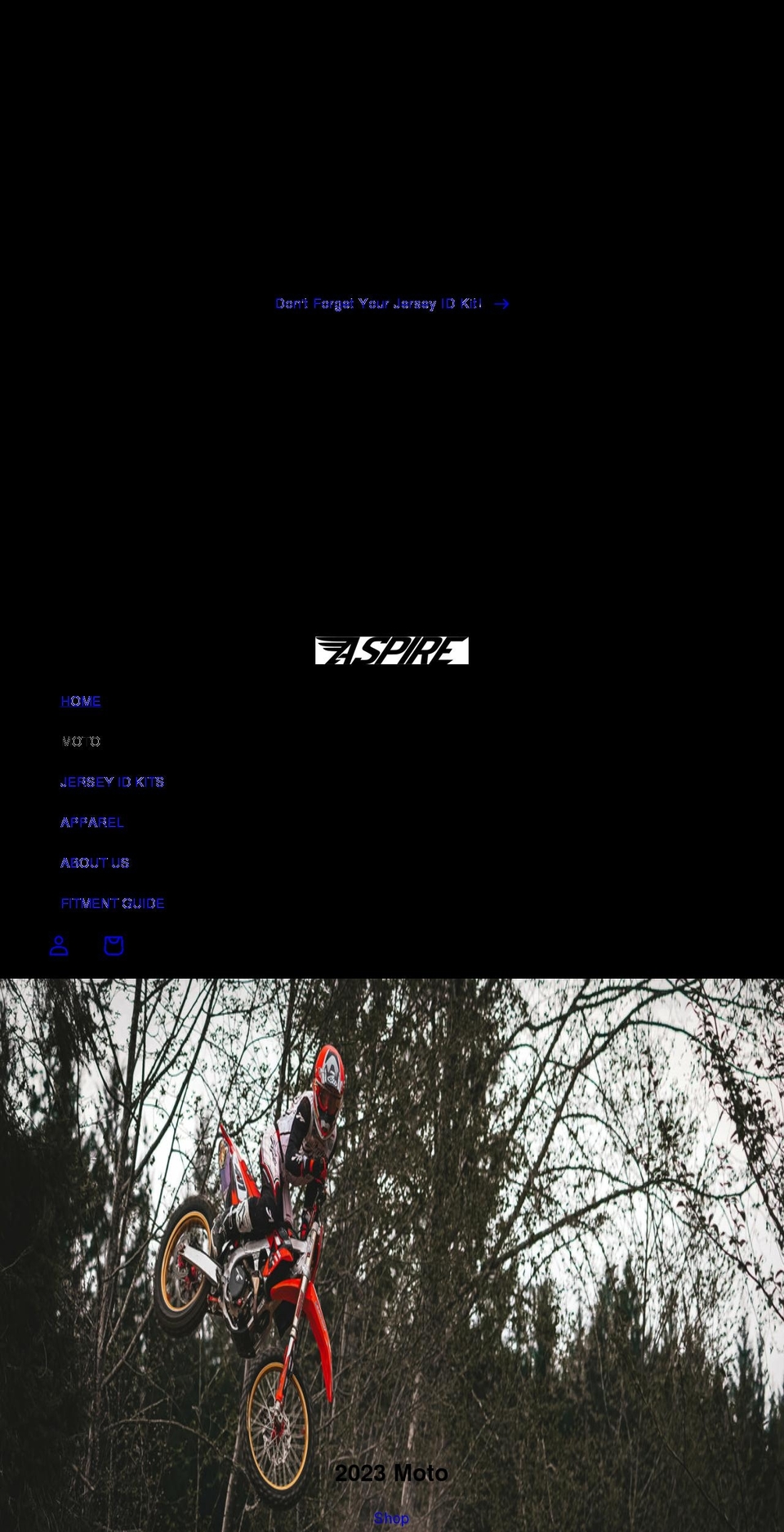 aspireracewear.com shopify website screenshot