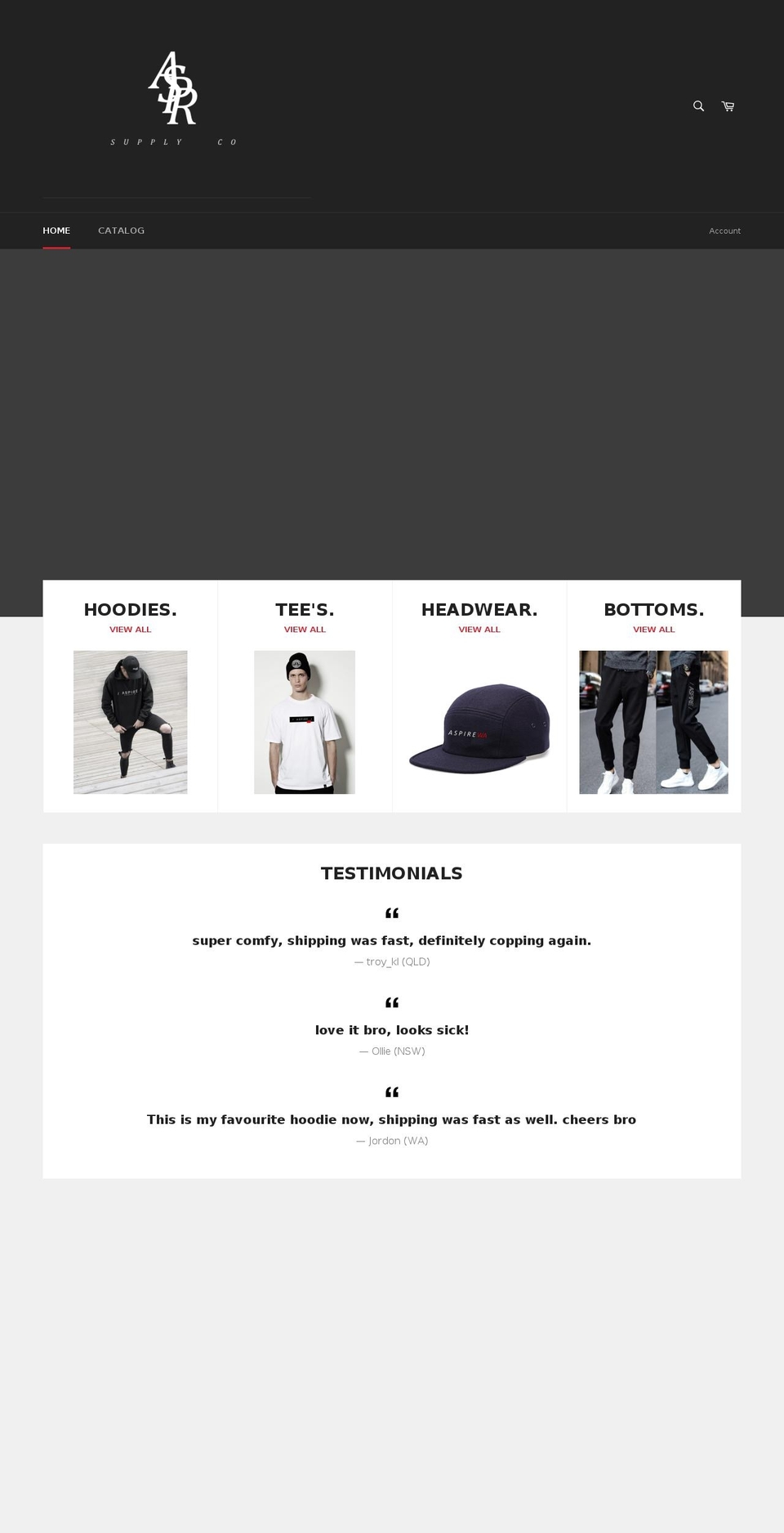 aspiresupplyco.com — Shopify storefront screenshot