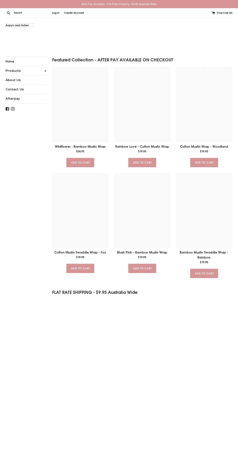 aspynandasher.com.au shopify website screenshot