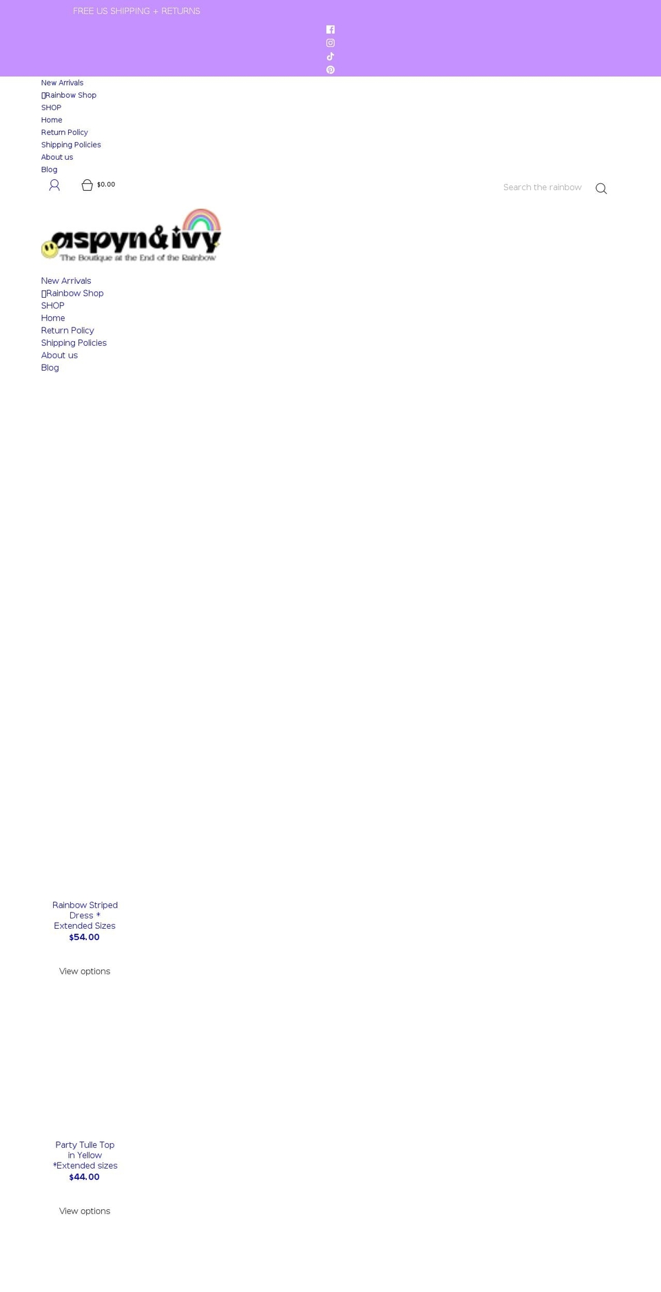 aspynandivy.com shopify website screenshot