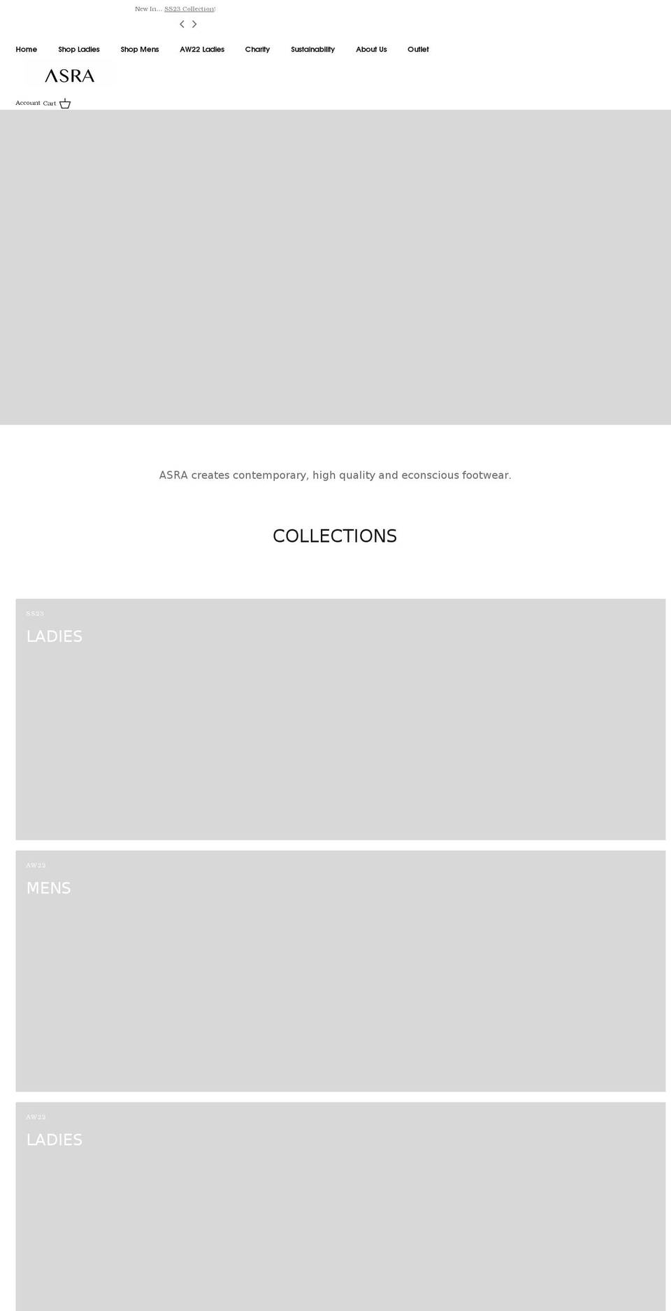 asralondon.com shopify website screenshot