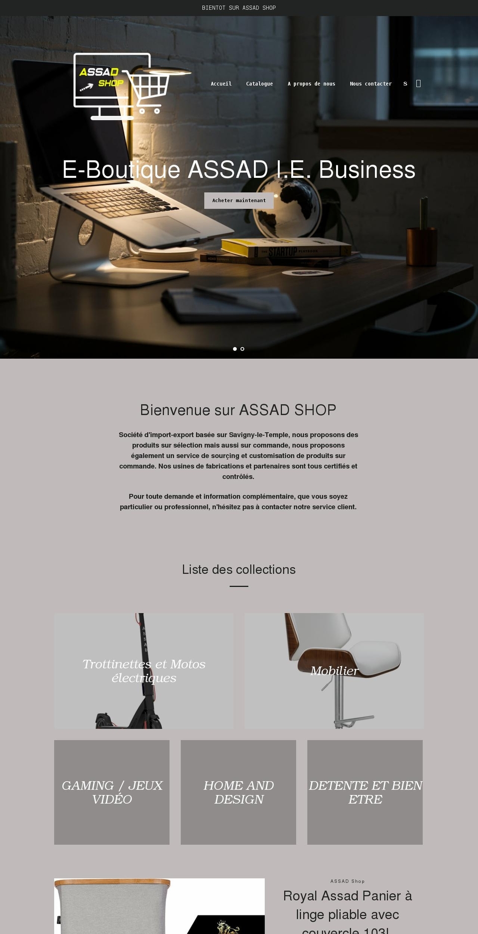 assadboutique.com shopify website screenshot