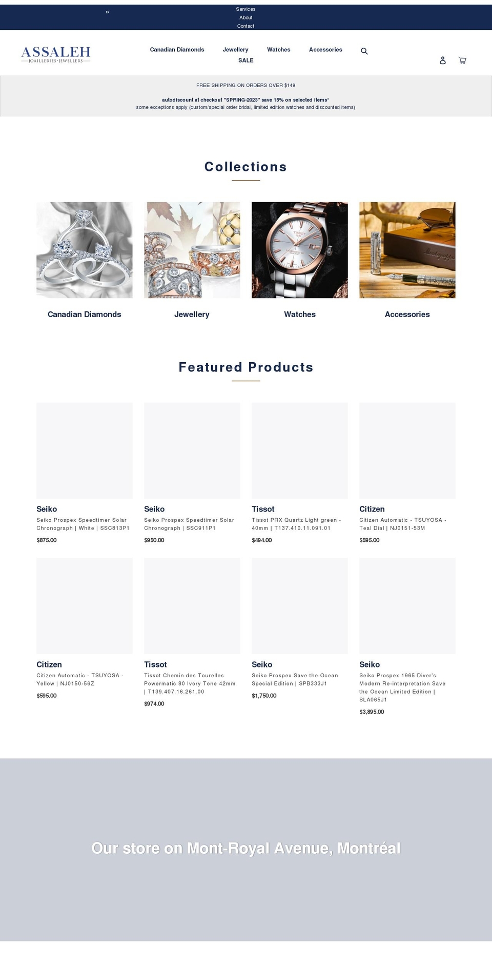 assaleh.ca shopify website screenshot