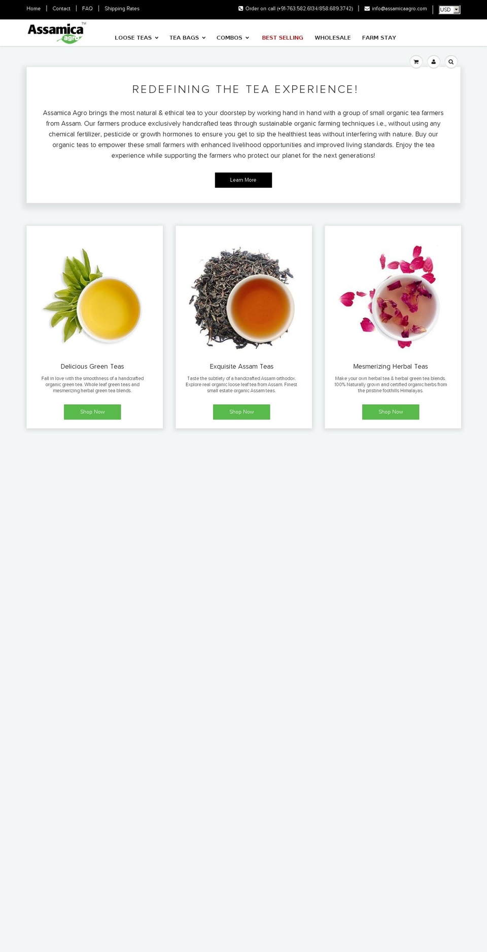 assamicaagro.com shopify website screenshot