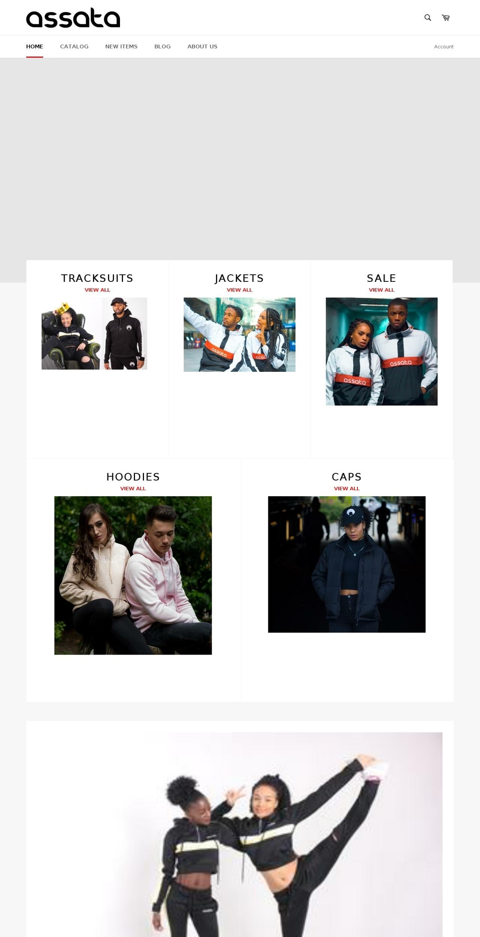 assataclothing.com shopify website screenshot