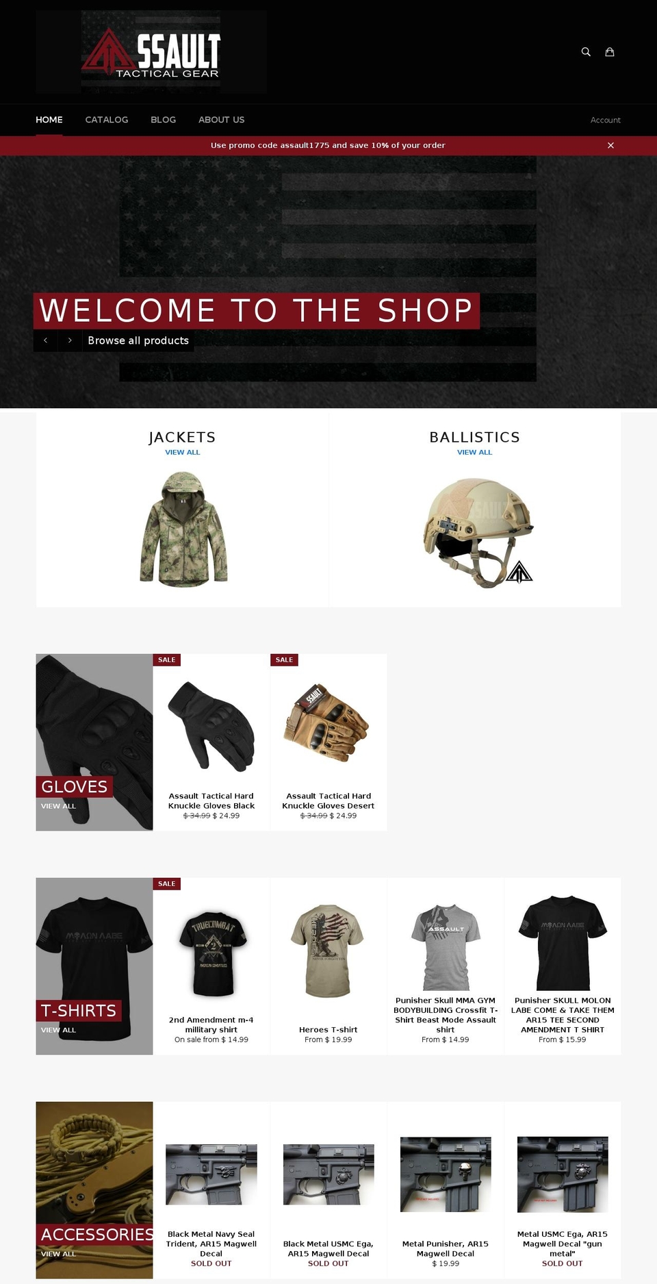 assaultactical.com — Shopify storefront screenshot