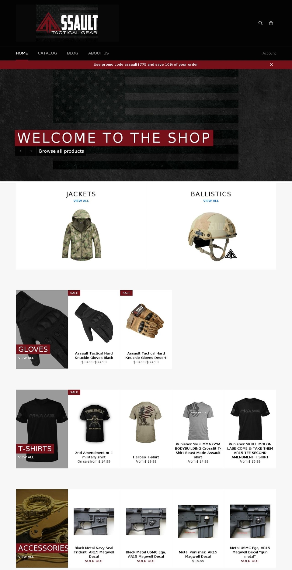 assaulttactical.com shopify website screenshot