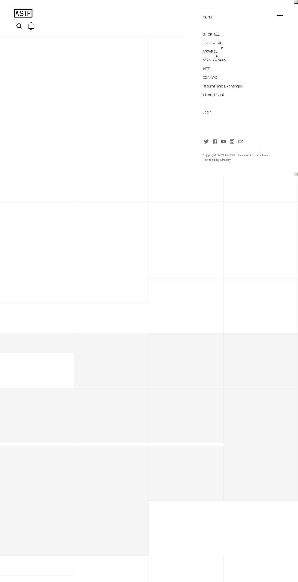 asseeninthefuture.com — Shopify storefront screenshot