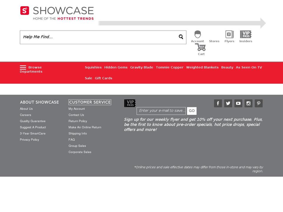 asseenontvshopatshowcase.org shopify website screenshot
