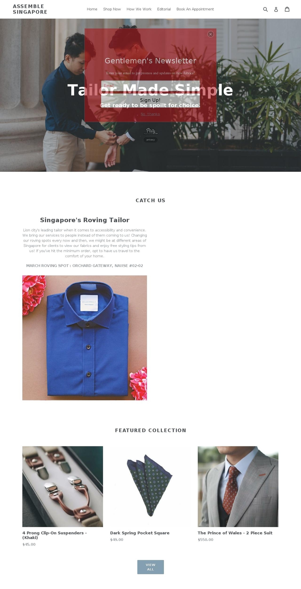 assemblesg.com shopify website screenshot