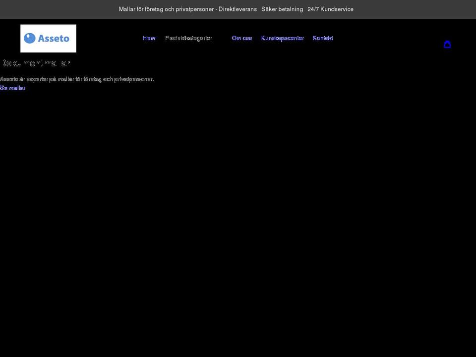 asseto.se shopify website screenshot
