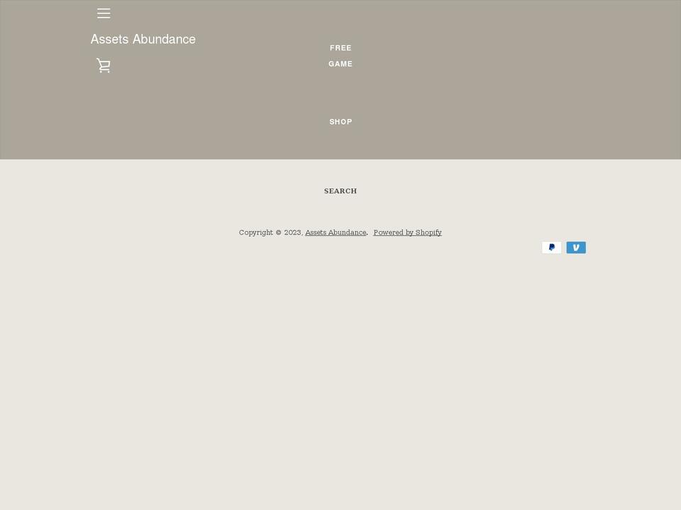 assetsabundance.net shopify website screenshot