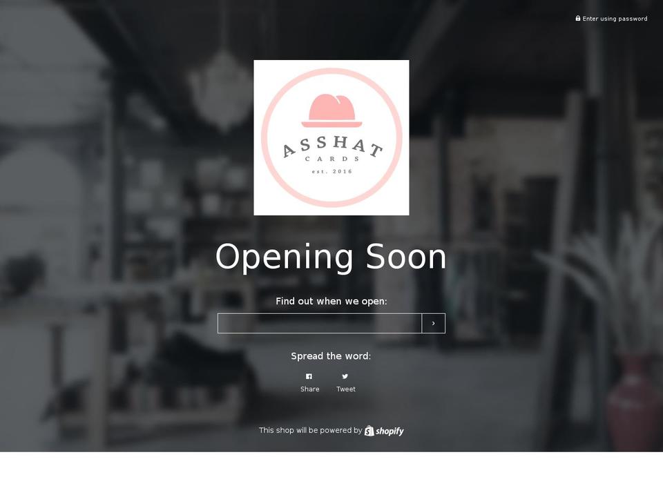 asshatcards.com shopify website screenshot