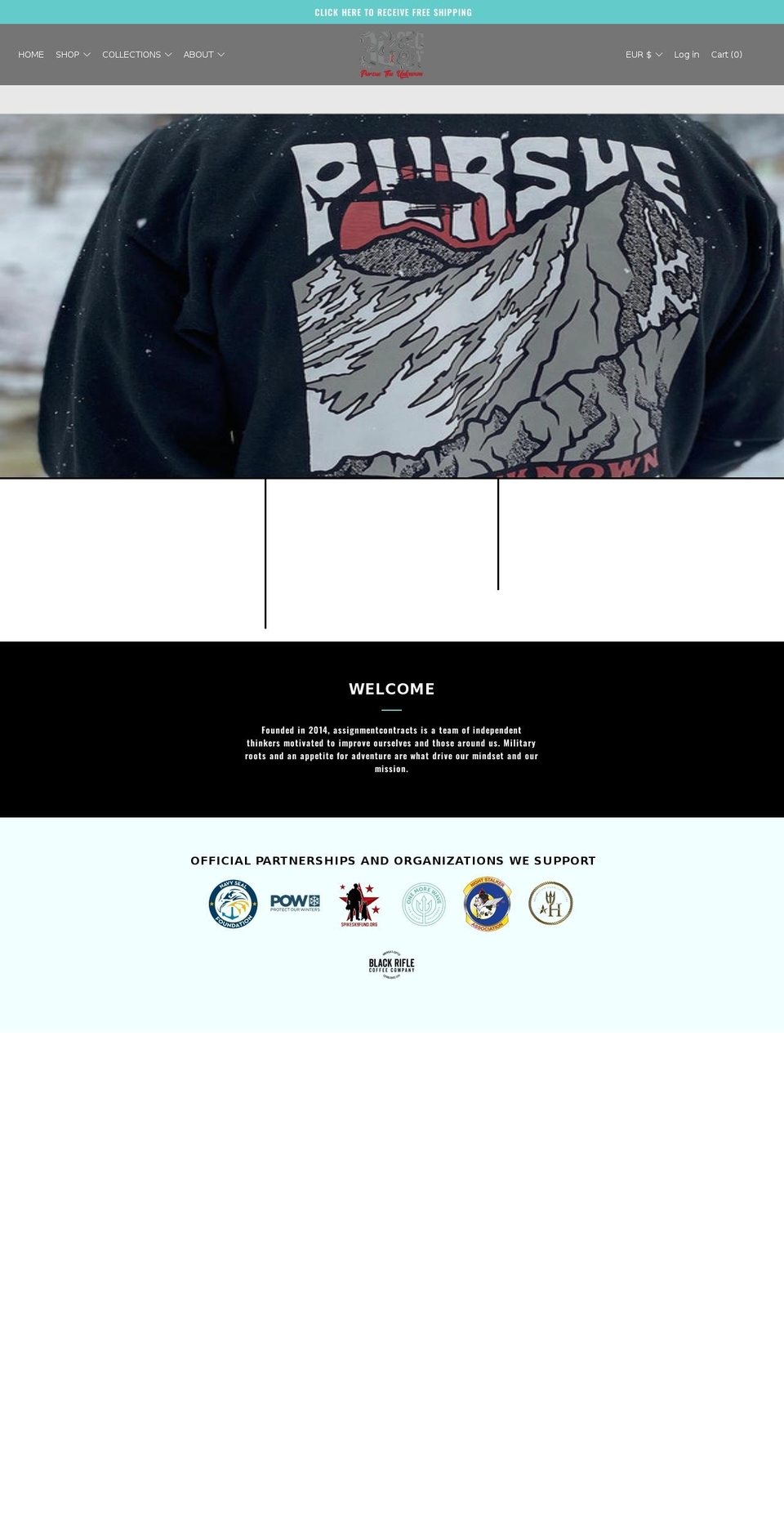 assignmentcontracts.com shopify website screenshot
