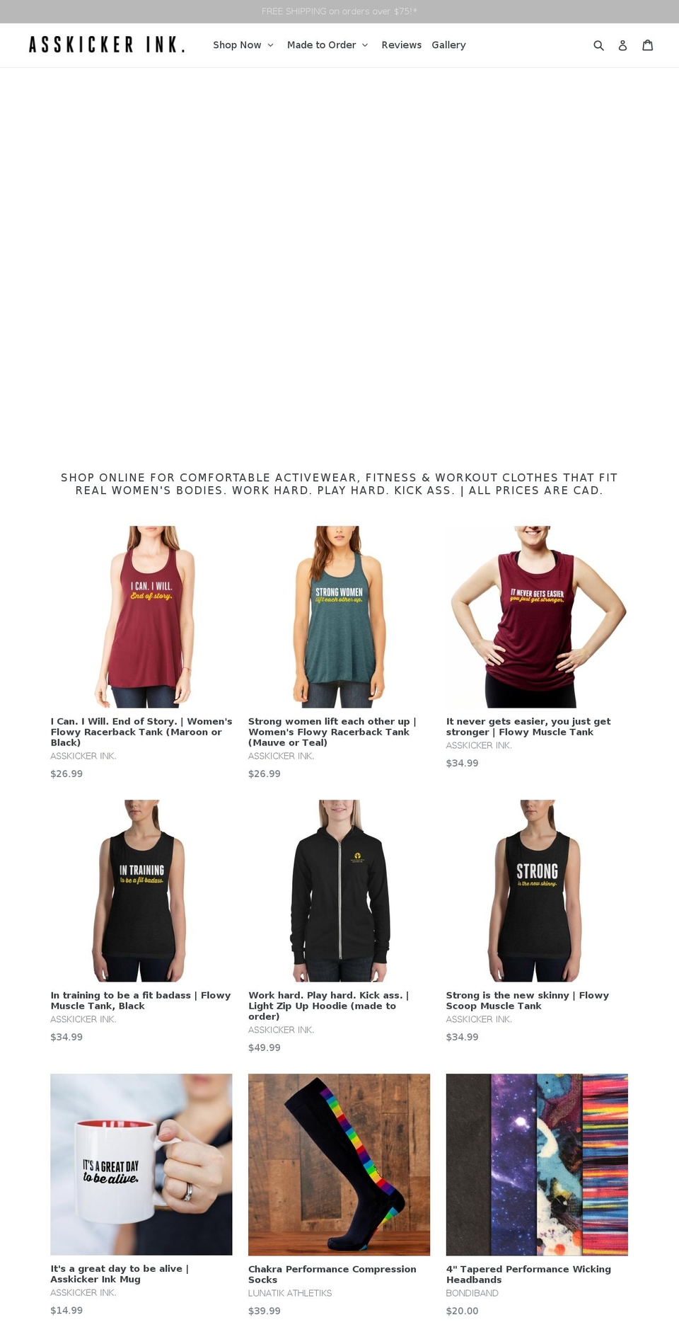 asskickerevents.com — Shopify storefront screenshot