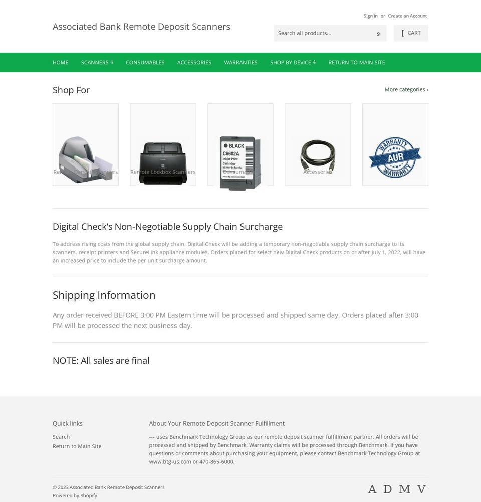 associatedbank-rdscanners.com — Shopify storefront screenshot