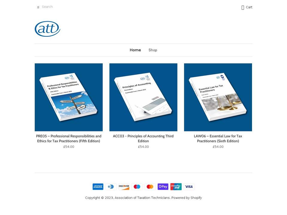 association-of-taxation-technicians.myshopify.com shopify website screenshot